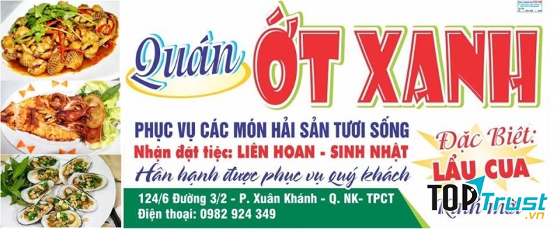 Ớt Xanh chuyên phục vụ các món hải sản tươi sống