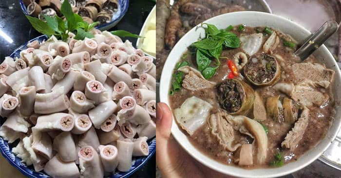 Quán tiết nóng, lòng dồi tiết canh - Ngõ Đồng Tâm