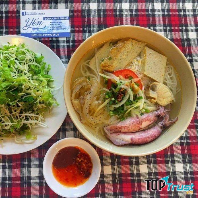 Bún cá sứa Nha Trang của quán Yến