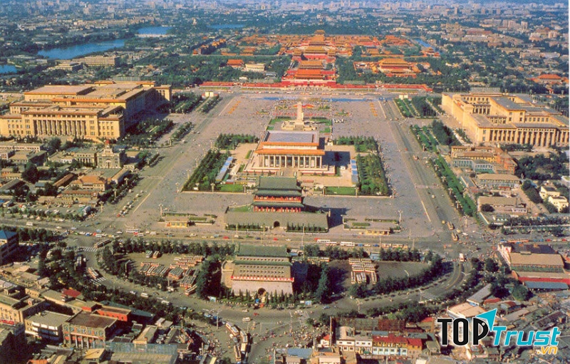 Quảng trường Thiên An Môn nhìn từ trên cao