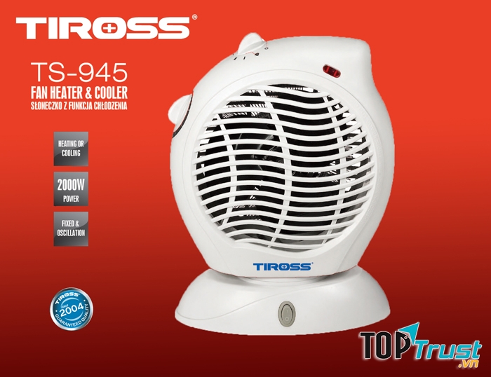 Quạt sưởi 2 chiều Tiross TS-945