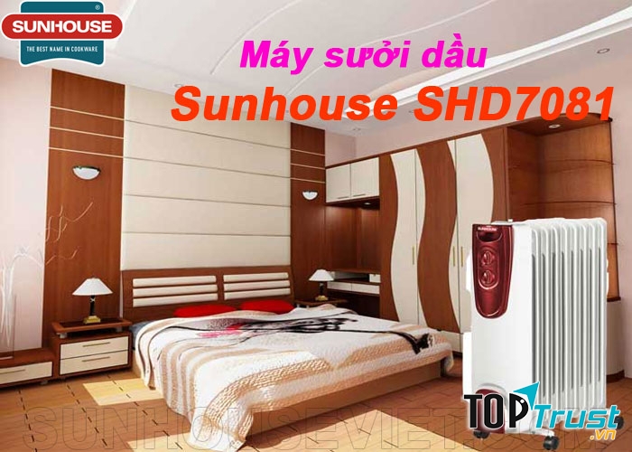 Máy sưởi dầu Sunhouse SHD7081 làm ấm cả không gian rộng