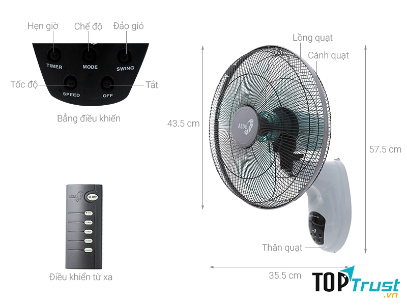 Quạt treo Asia L16006-XV0