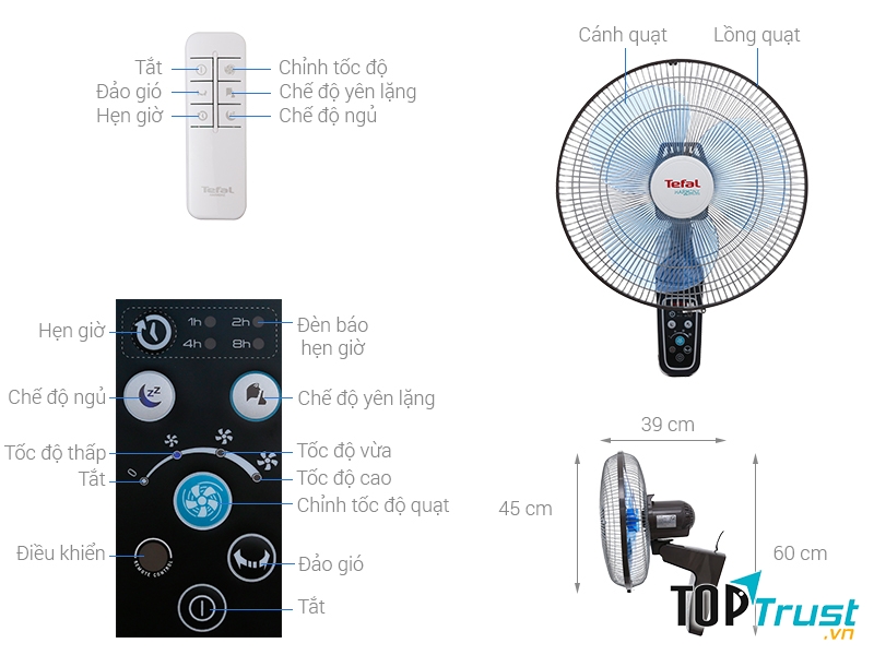 Quạt treo Tefal VF363971