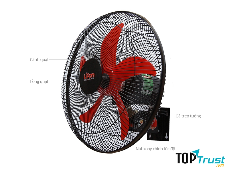 Quạt treo tường điều khiển từ xa giá rẻ Lifan T-16CN