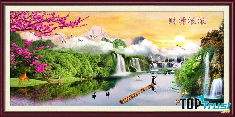 Tranh chữ thập tại Queen Shop