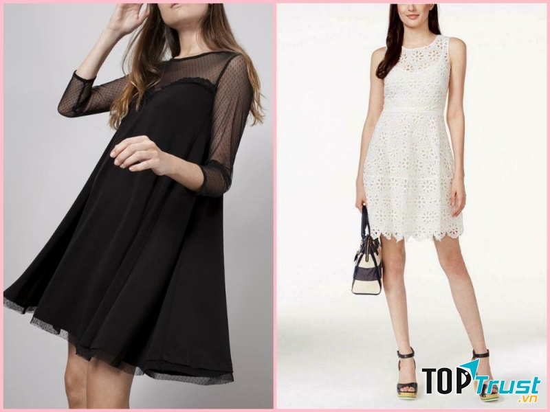 Các mẫu đầm cho các nàng “bánh bèo” chiếm đa số tại cửa hàng.