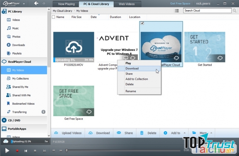 Phần mềm Realplayer