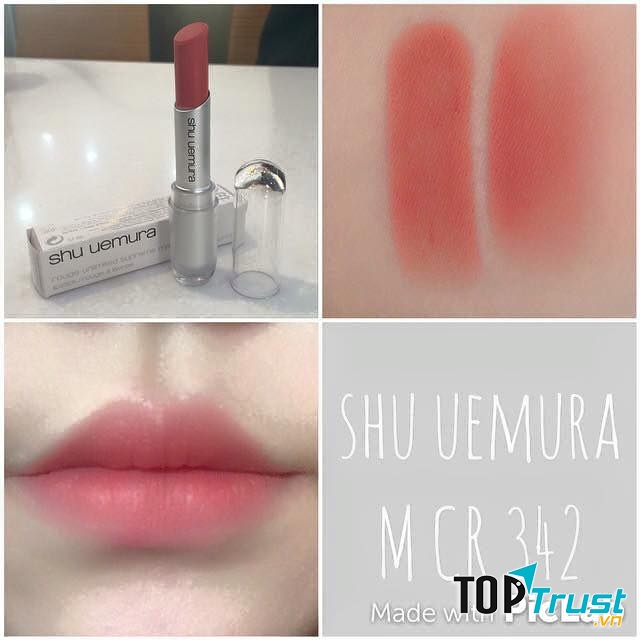 Review son Shu 342 – Màu cam sữa hay màu hồng cam