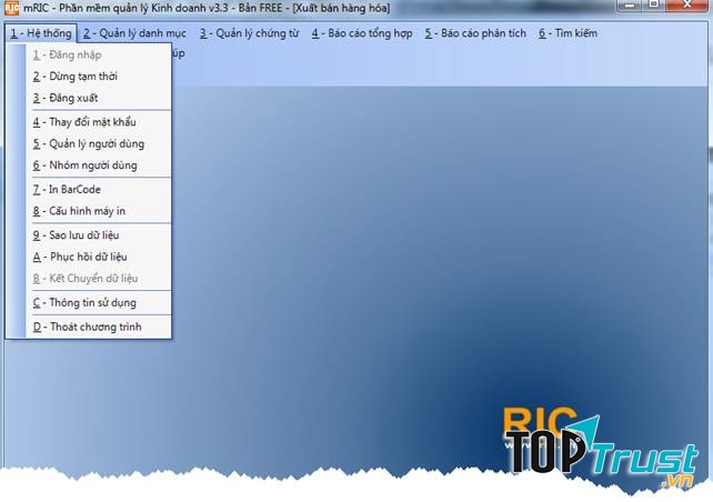 Phần mềm quản lý bán hàng RIC