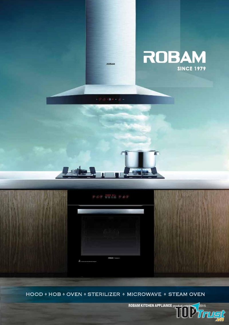 Máy hút mùi gia đình là sản phẩm thiết bị nhà bếp nổi tiếng nhất của Robam.