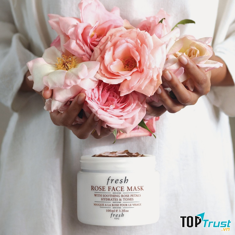 Mặt nạ Fresh Rose Face Mask dịu nhẹ nên bạn có thể dùng hàng ngày.