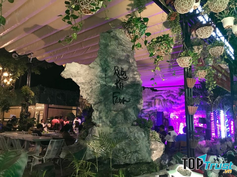 Một góc khác tại Ruby Koi Farm Coffee