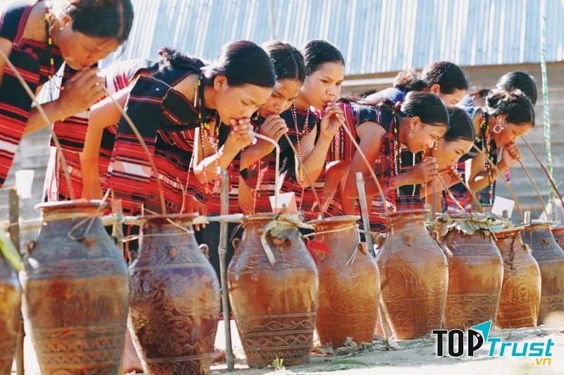Rượu cần là thứ rượu quý của người dân Tây Nguyên