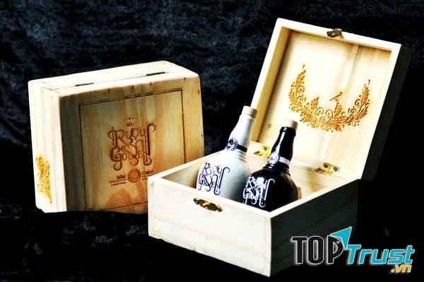Nhãn hiệu rượu Gò Đen được thiết kế đẹp lung linh