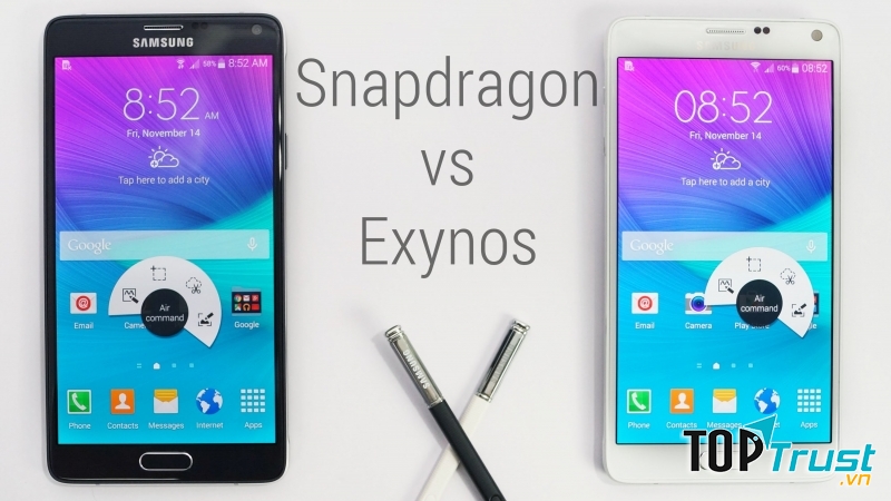 Cuộc chiến giữa Samsung Galaxy Note 4 Snapdragon và Exynos vẫn chưa có hồi kết