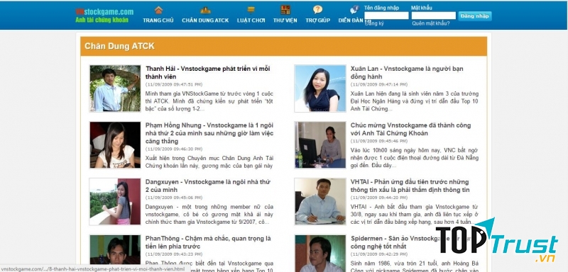 Trang chủ của Vnstockgame