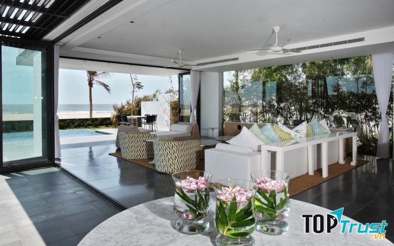 Không gian sống sang trọng tại Sanctuary Hồ Tràm Resort