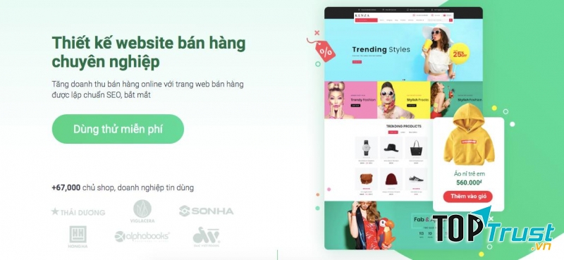 Sapo Web, thiết kế website bán hàng chuyên nghiệp