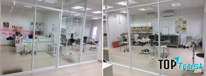 Không gian khu vực spa dành cho thú cưng của Sasaki Animal Hospital