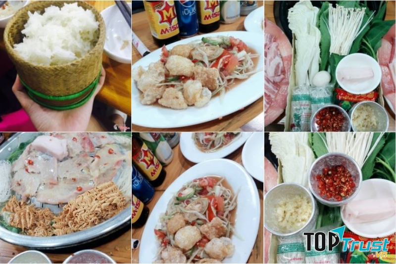 Menu món ăn rất phong phú