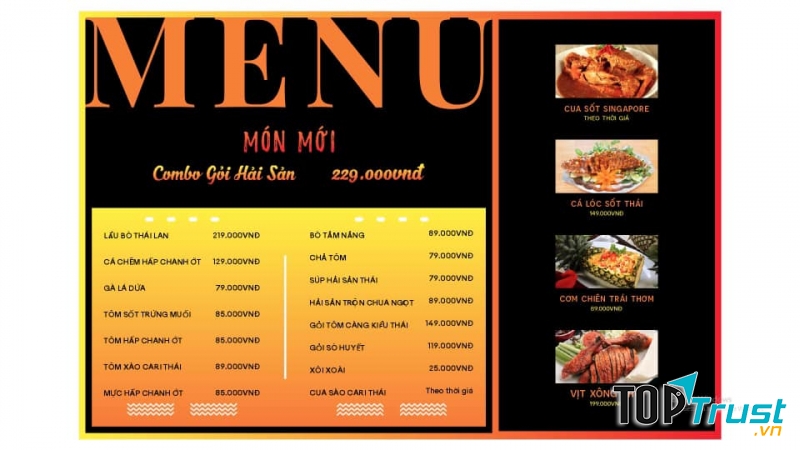 Menu nhà hàng
