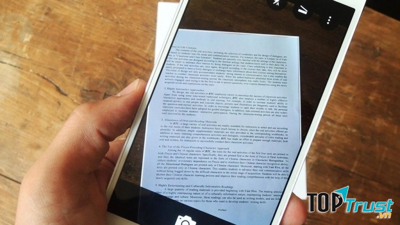 Dễ dàng scan tài liệu bằng điện thoại