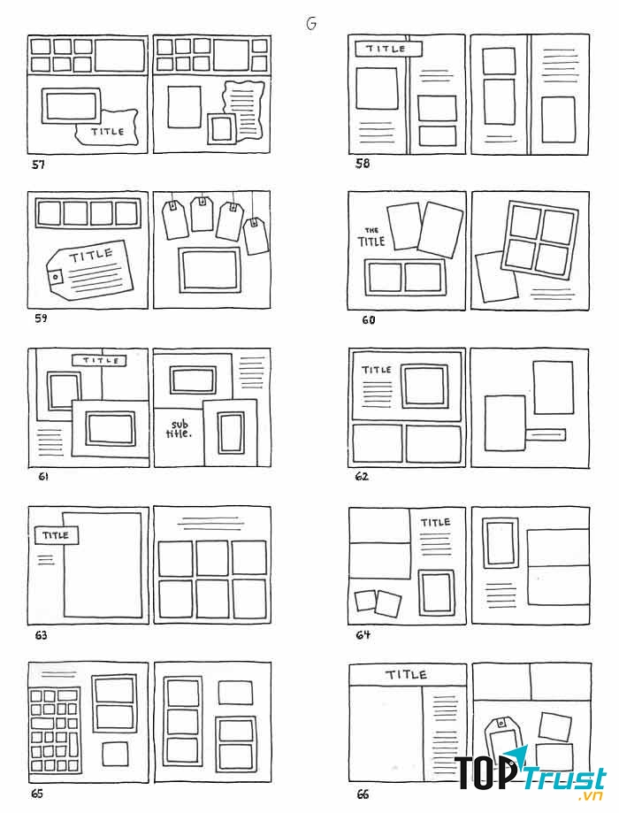 Các cách xếp ảnh trong scrapbook của bạn.