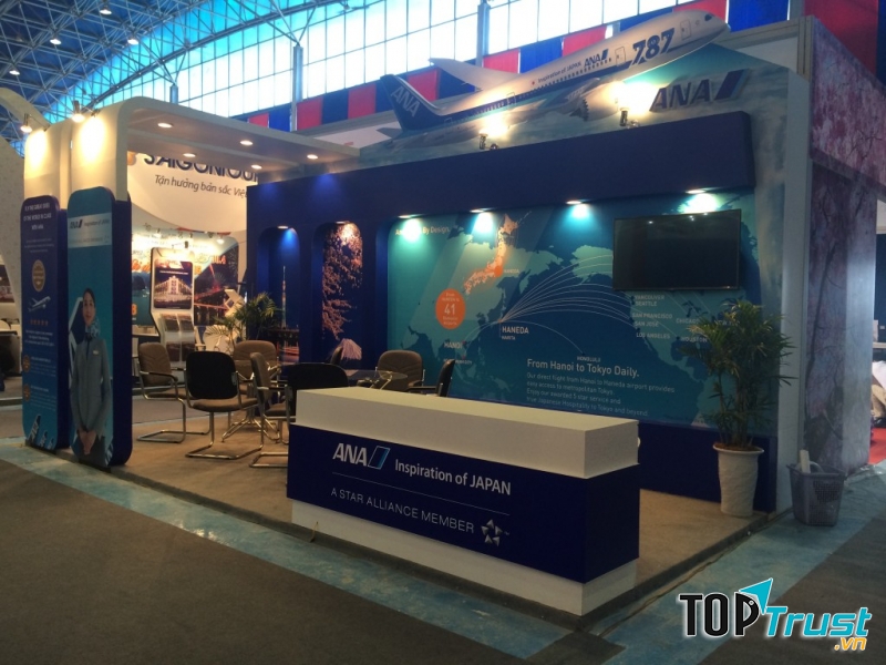 Thiết kế gian hàng công ty Máy bay Ana