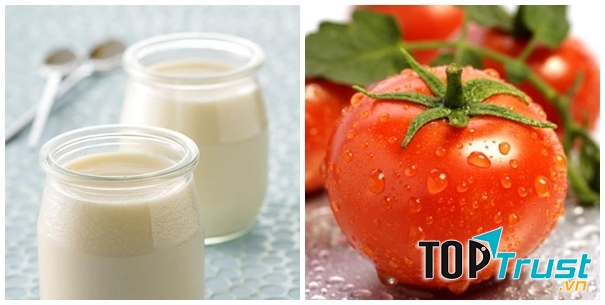 Cà chua kết hợp với sữa chua tạo nên chiếc mặt nạ giúp se khít lỗ chân lông, giúp nuôi dưỡng, làm sạch da.