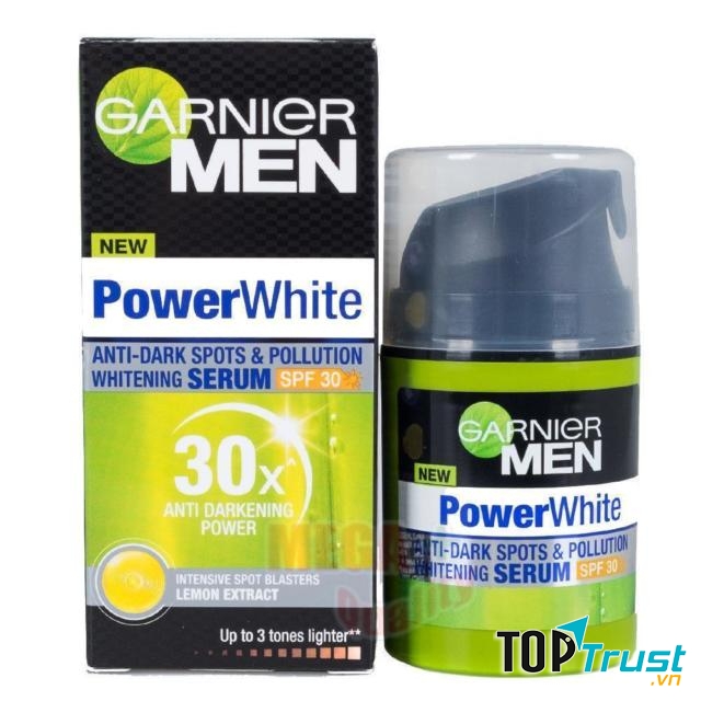 Serum dưỡng trắng da và chống nắng SPF30 cho nam Garnier Men PowerWhite