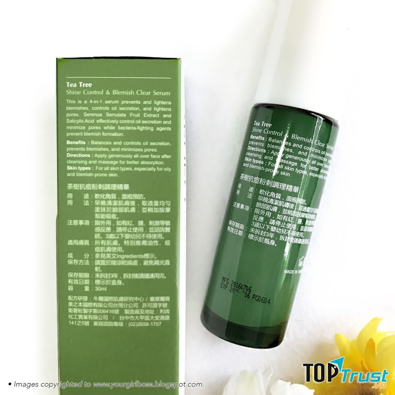 Serum Naruko Tea Tree 4 in 1 ﻿Tea Tree Shine Control & Blemish Clear