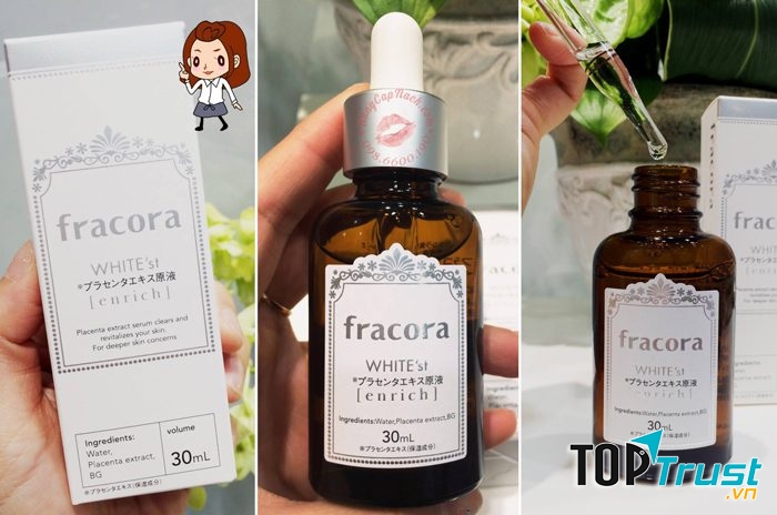 Serum Nhau Thai Heo Trắng Da Trị Nám Fracora White'st Placenta Extract