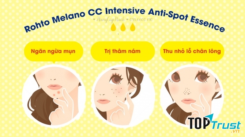 Công dụng của serum Rohto Melano CC Intensive Anti Sport