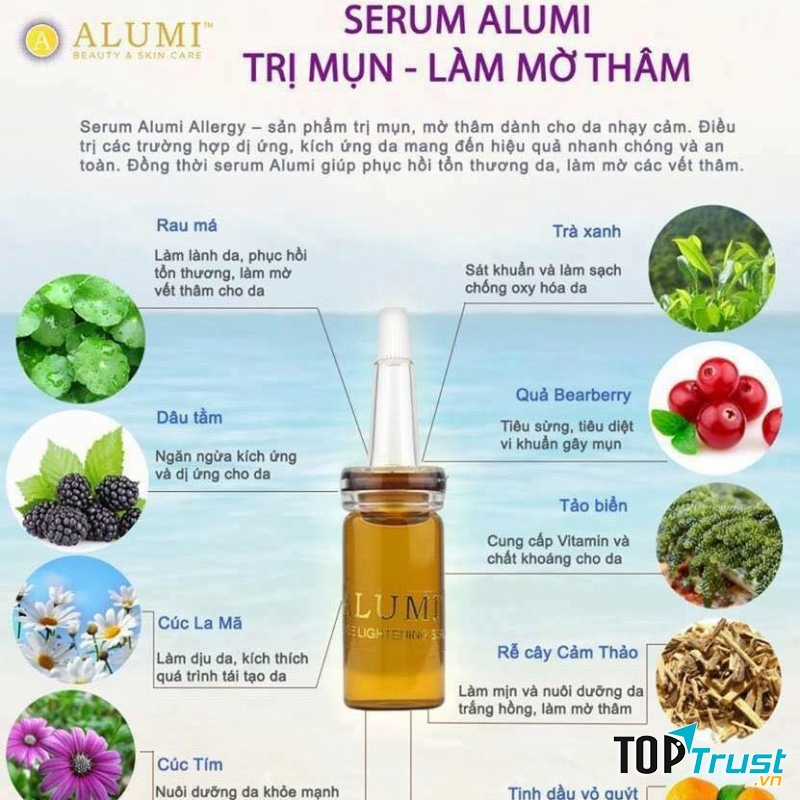 Serum trị mụn ẩn làm mờ vết thâm Alumi
