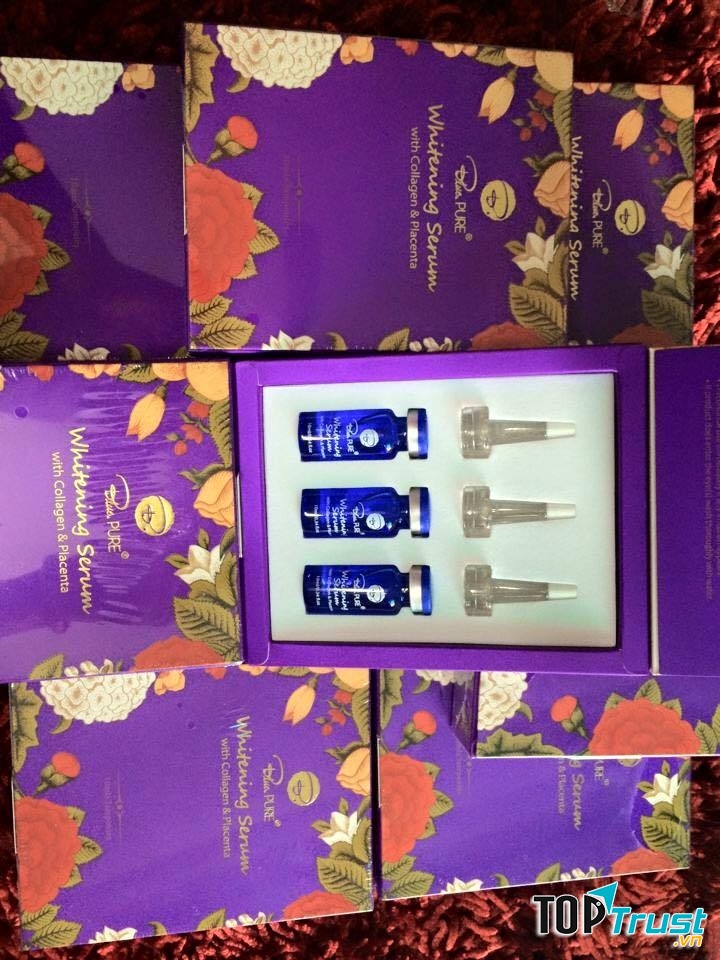 Serum Trắng Da Trị Nám Whitening Serum Blue Pure 3 lọ
