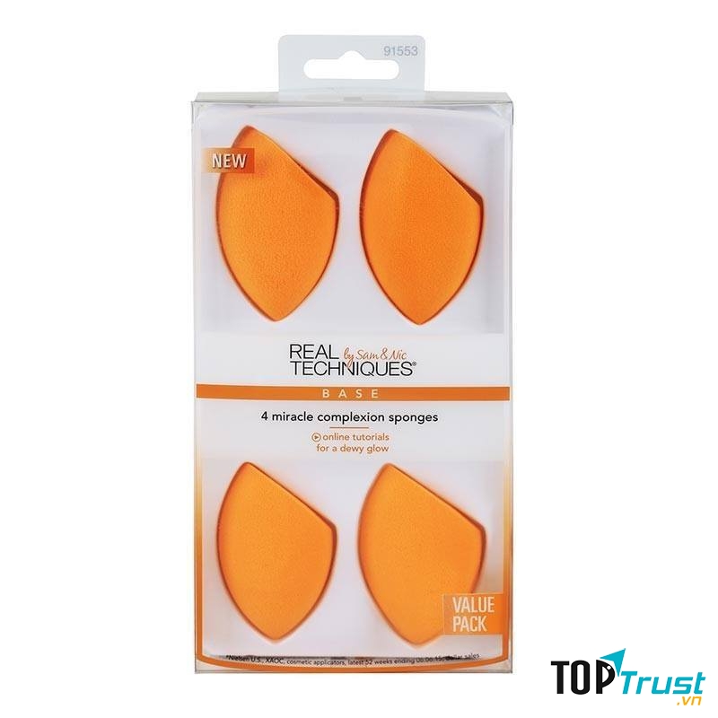 Set 4 bông mút trang điểm