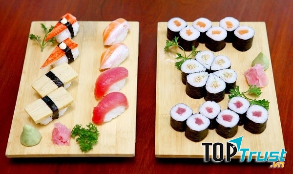 Món ăn tươi ngon và bày trí bắt mắt