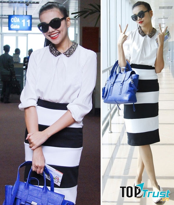 Gu thời trang thu hút của siêu mẫu Thanh Hằng