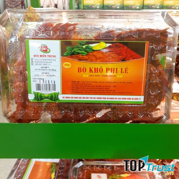 Đặc sản Quà Miền Trung - địa chỉ mua thịt bò khô ngon nhất Đà Nẵng
