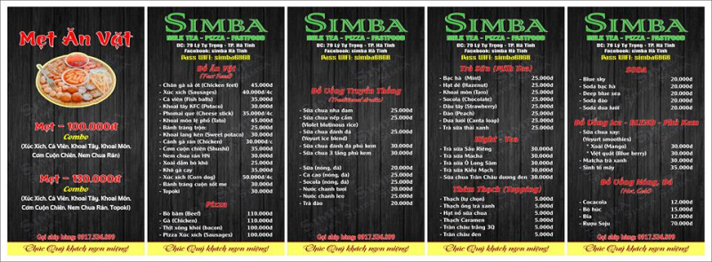 Về đồ ăn, đồ uống của Simba thì khỏi phải nói, vừa đa dạng, vừa ngon