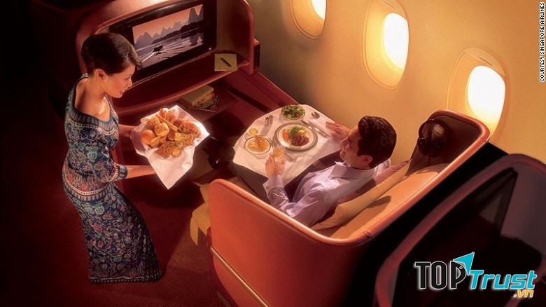 Singapore Airlines có chế độ dịch vụ cao cấp nhất và không giới hạn tiện nghi