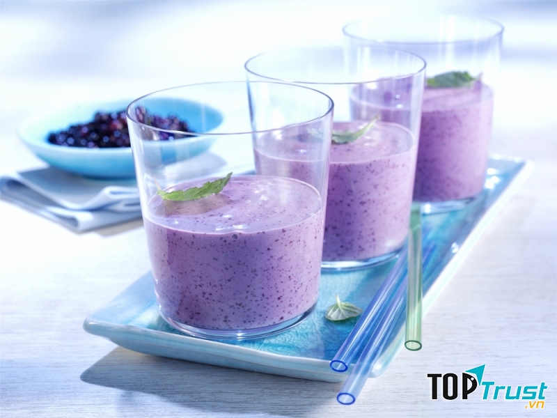 Sinh tố việt quất, xoài