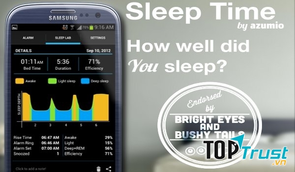 Sleep As Android - Kiểm tra chất lượng giấc ngủ của bạn