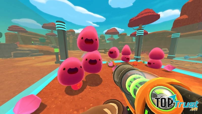 Những chú Slime vui nhộn trong game Slime Rancher