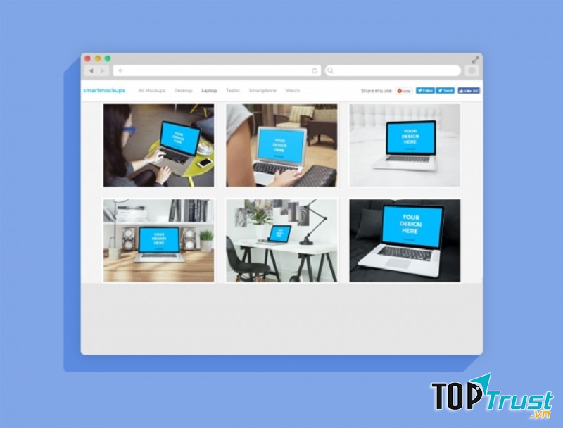 Giao diện trang Smart Mockups