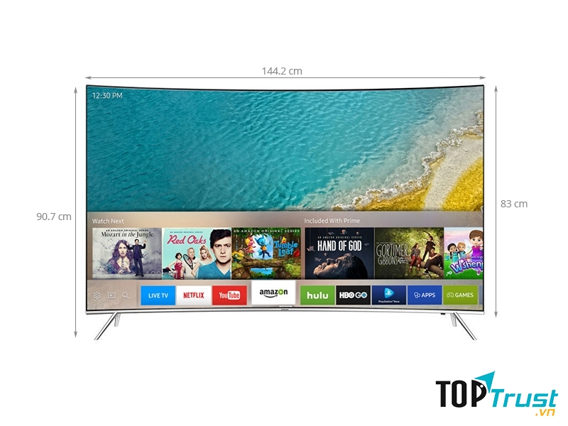 Kích thước chiếc Smart tivi Samsung 65 inch UA65KS7500