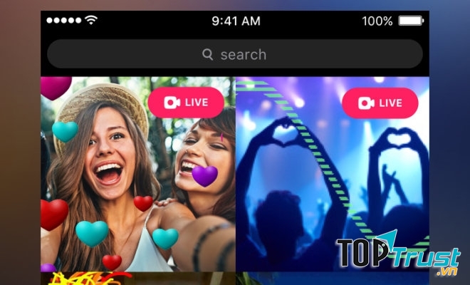 Hình khi live stream trên Snapchat đẹp có khá nhiều icon lựa chọn