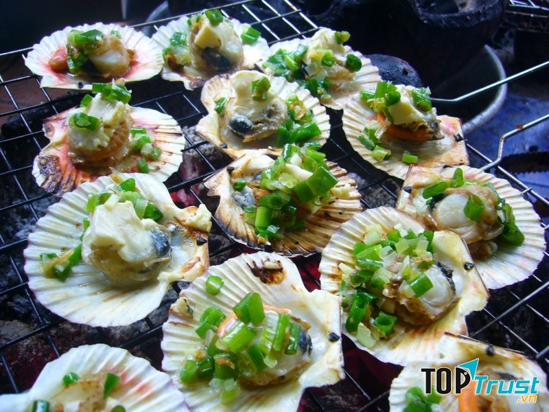 Sò điệp nướng thơm ngon hương vị biển