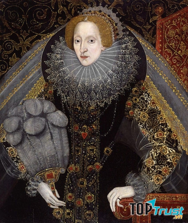 Làn da trắng nhợt nhạt thể hiện sự quyền quý cao sang của người phụ nữ.